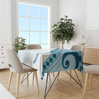 Blue Polynesian Tribal Turtle Floral Pattern Tablecloth LT05 - Polynesian Pride