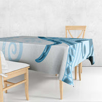 Blue Polynesian Tribal Turtle Floral Pattern Tablecloth LT05 - Polynesian Pride