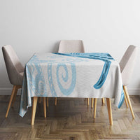 Blue Polynesian Tribal Turtle Floral Pattern Tablecloth LT05 - Polynesian Pride
