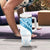 Blue Polynesian Tribal Turtle Floral Pattern Tumbler With Handle