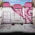 Rose Pink Polynesian Tribal Turtle Floral Pattern Back Car Seat Cover