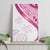 Rose Pink Polynesian Tribal Turtle Floral Pattern Canvas Wall Art