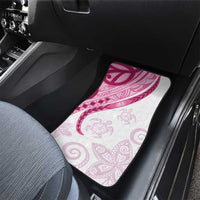 Rose Pink Polynesian Tribal Turtle Floral Pattern Car Mats LT05 - Polynesian Pride