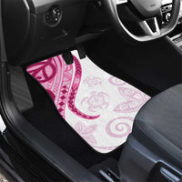 Rose Pink Polynesian Tribal Turtle Floral Pattern Car Mats LT05 - Polynesian Pride