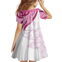 Rose Pink Polynesian Tribal Turtle Floral Pattern Family Matching Off Shoulder Maxi Dress and Hawaiian Shirt LT05 - Polynesian Pride