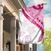 Rose Pink Polynesian Tribal Turtle Floral Pattern Garden Flag LT05 House Flag Pink - Polynesian Pride
