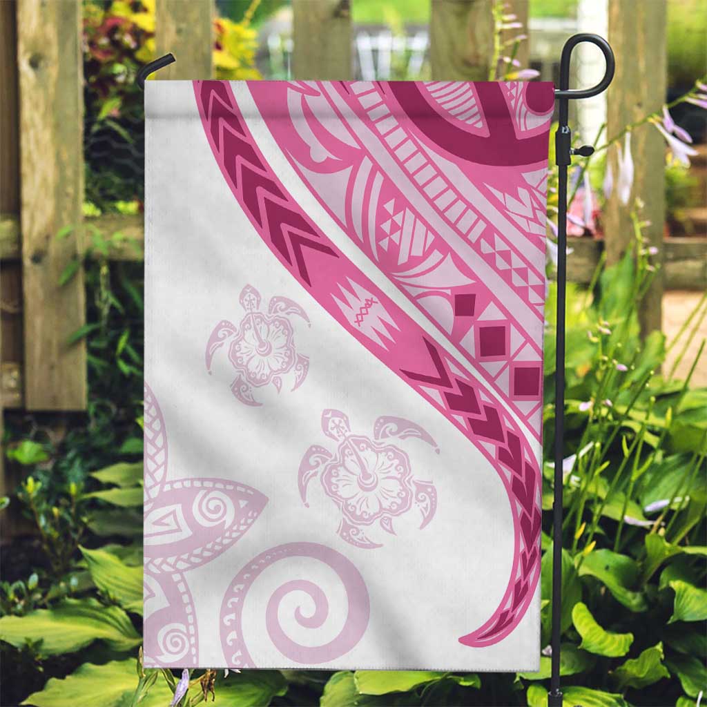 Rose Pink Polynesian Tribal Turtle Floral Pattern Garden Flag LT05 Garden Flag Pink - Polynesian Pride