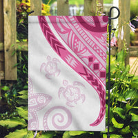 Rose Pink Polynesian Tribal Turtle Floral Pattern Garden Flag LT05 Garden Flag Pink - Polynesian Pride