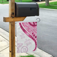 Rose Pink Polynesian Tribal Turtle Floral Pattern Garden Flag LT05 - Polynesian Pride