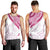 Rose Pink Polynesian Tribal Turtle Floral Pattern Men Tank Top