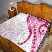 Rose Pink Polynesian Tribal Turtle Floral Pattern Quilt LT05 - Polynesian Pride