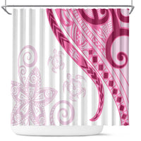 Rose Pink Polynesian Tribal Turtle Floral Pattern Shower Curtain LT05 Pink - Polynesian Pride