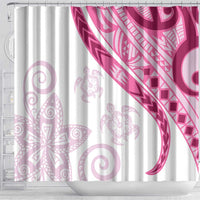 Rose Pink Polynesian Tribal Turtle Floral Pattern Shower Curtain LT05 - Polynesian Pride