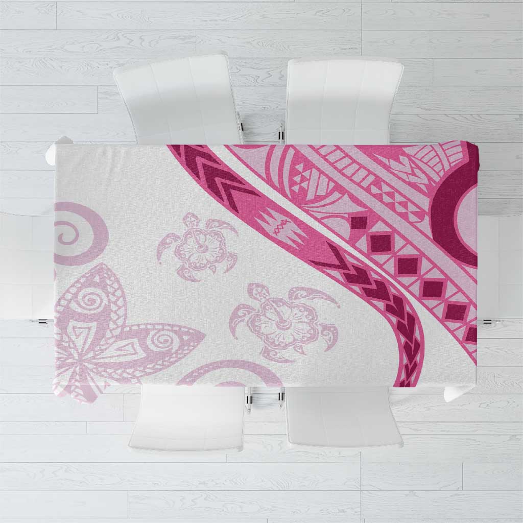 Rose Pink Polynesian Tribal Turtle Floral Pattern Tablecloth LT05 Pink - Polynesian Pride