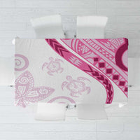 Rose Pink Polynesian Tribal Turtle Floral Pattern Tablecloth LT05 Pink - Polynesian Pride