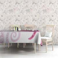 Rose Pink Polynesian Tribal Turtle Floral Pattern Tablecloth LT05 - Polynesian Pride