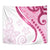 Rose Pink Polynesian Tribal Turtle Floral Pattern Tapestry