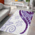 Purple Polynesian Tribal Turtle Floral Pattern Area Rug