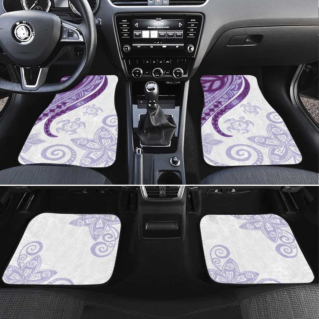 Purple Polynesian Tribal Turtle Floral Pattern Car Mats LT05 Set 4pcs Purple - Polynesian Pride
