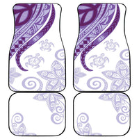 Purple Polynesian Tribal Turtle Floral Pattern Car Mats LT05 - Polynesian Pride