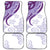 Purple Polynesian Tribal Turtle Floral Pattern Car Mats