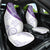 Purple Polynesian Tribal Turtle Floral Pattern Car Seat Cover