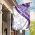 Purple Polynesian Tribal Turtle Floral Pattern Garden Flag