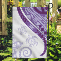 Purple Polynesian Tribal Turtle Floral Pattern Garden Flag LT05 Garden Flag Purple - Polynesian Pride