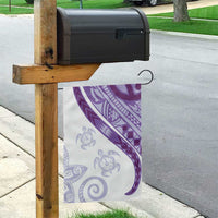 Purple Polynesian Tribal Turtle Floral Pattern Garden Flag LT05 - Polynesian Pride