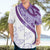 Purple Polynesian Tribal Turtle Floral Pattern Hawaiian Shirt