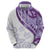 Purple Polynesian Tribal Turtle Floral Pattern Hoodie