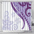 Purple Polynesian Tribal Turtle Floral Pattern Shower Curtain