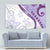 Purple Polynesian Tribal Turtle Floral Pattern Tapestry