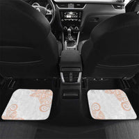 Orange Polynesian Tribal Turtle Floral Pattern Car Mats LT05 Set 2pcs - Back Orange - Polynesian Pride