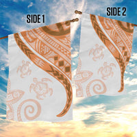 Orange Polynesian Tribal Turtle Floral Pattern Garden Flag LT05 - Polynesian Pride