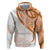 Orange Polynesian Tribal Turtle Floral Pattern Hoodie