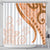 Orange Polynesian Tribal Turtle Floral Pattern Shower Curtain