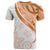 Orange Polynesian Tribal Turtle Floral Pattern T Shirt