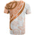 Orange Polynesian Tribal Turtle Floral Pattern T Shirt