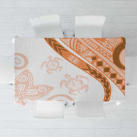 Orange Polynesian Tribal Turtle Floral Pattern Tablecloth LT05 Orange - Polynesian Pride