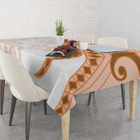 Orange Polynesian Tribal Turtle Floral Pattern Tablecloth LT05 - Polynesian Pride
