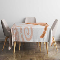 Orange Polynesian Tribal Turtle Floral Pattern Tablecloth LT05 - Polynesian Pride