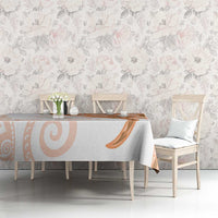 Orange Polynesian Tribal Turtle Floral Pattern Tablecloth LT05 - Polynesian Pride