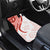 Coral Red Polynesian Tribal Turtle Floral Pattern Car Mats