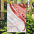 Coral Red Polynesian Tribal Turtle Floral Pattern Garden Flag