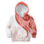Coral Red Polynesian Tribal Turtle Floral Pattern Kid Hoodie