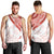 Coral Red Polynesian Tribal Turtle Floral Pattern Men Tank Top