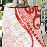 Coral Red Polynesian Tribal Turtle Floral Pattern Quilt LT05 Red - Polynesian Pride