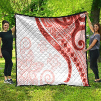 Coral Red Polynesian Tribal Turtle Floral Pattern Quilt LT05 - Polynesian Pride