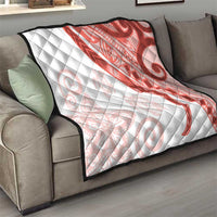 Coral Red Polynesian Tribal Turtle Floral Pattern Quilt LT05 - Polynesian Pride